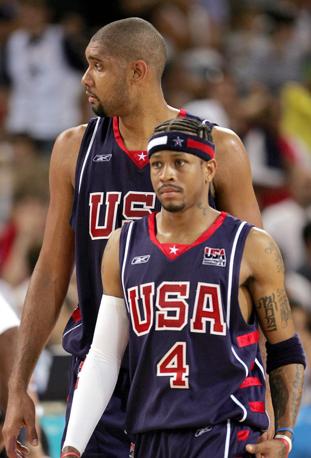 Con la maglia della nazionale, Iverson ha vinto la medaglia di bronzo alle Olimpiadi di Atene del 2004, dopo la clamorosa eliminazione degli Usa in semifinale contro l'Argentina di Manu Ginobili. Epa